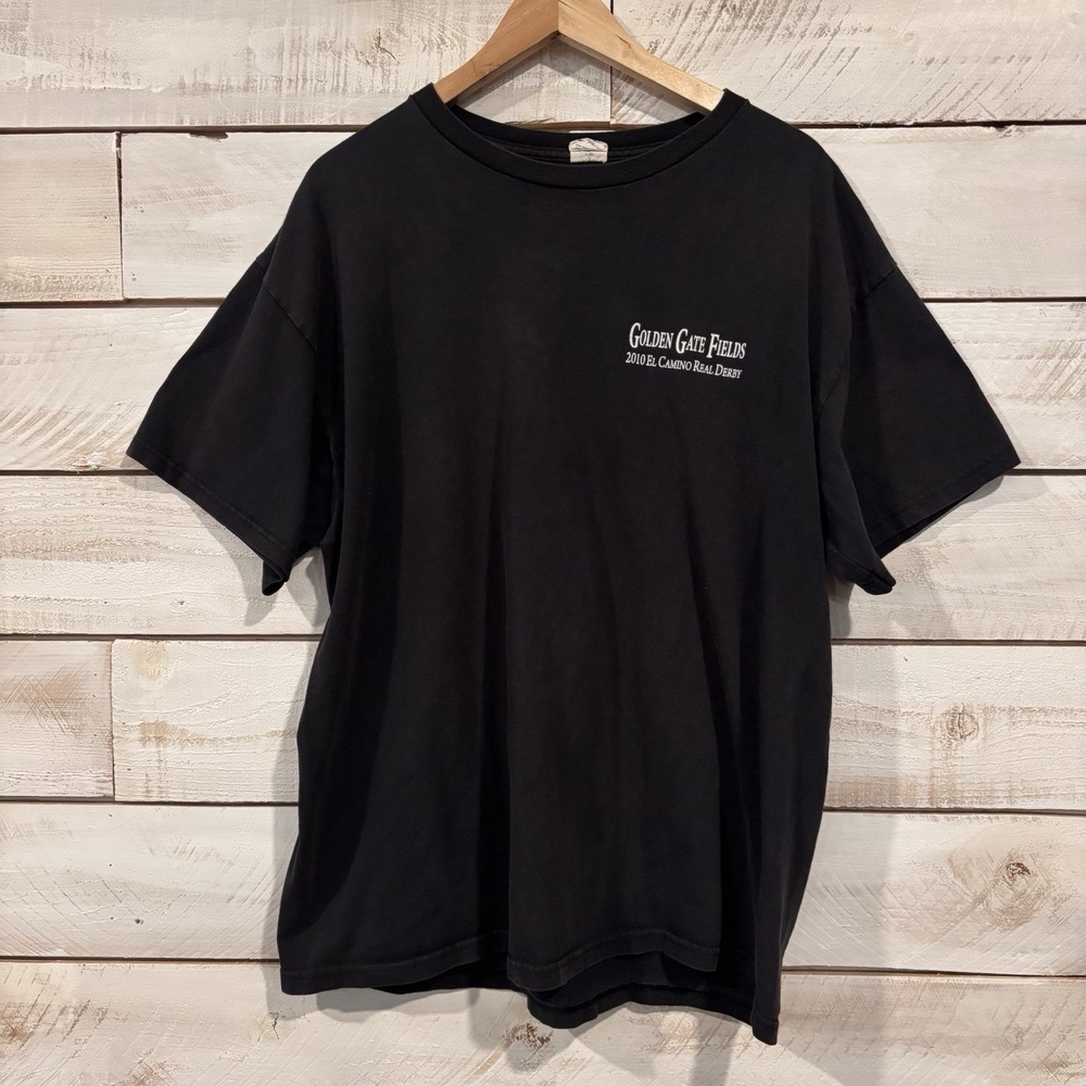 2010 El Camino Real Derby T-Shirt Horse Race‎ Black Sz XL